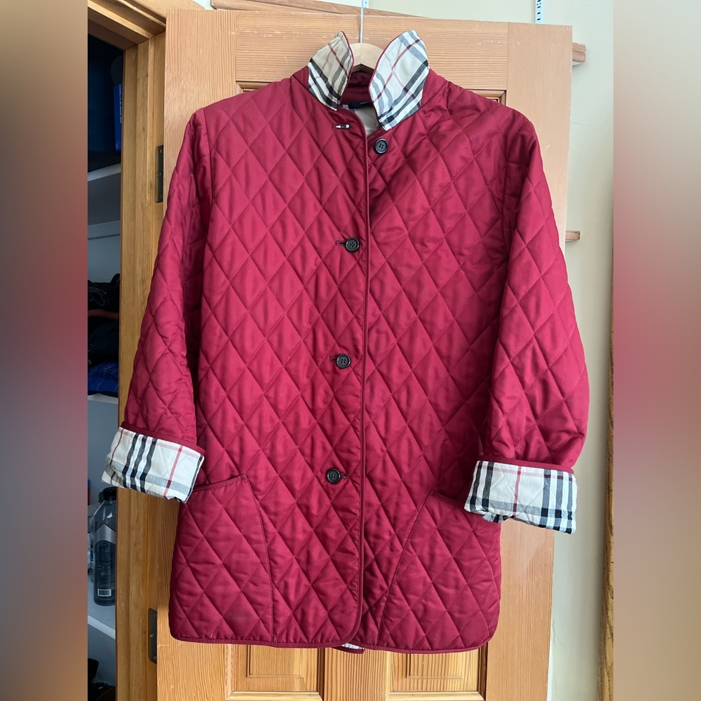 Burberry Quilted Jacket - Burgundy